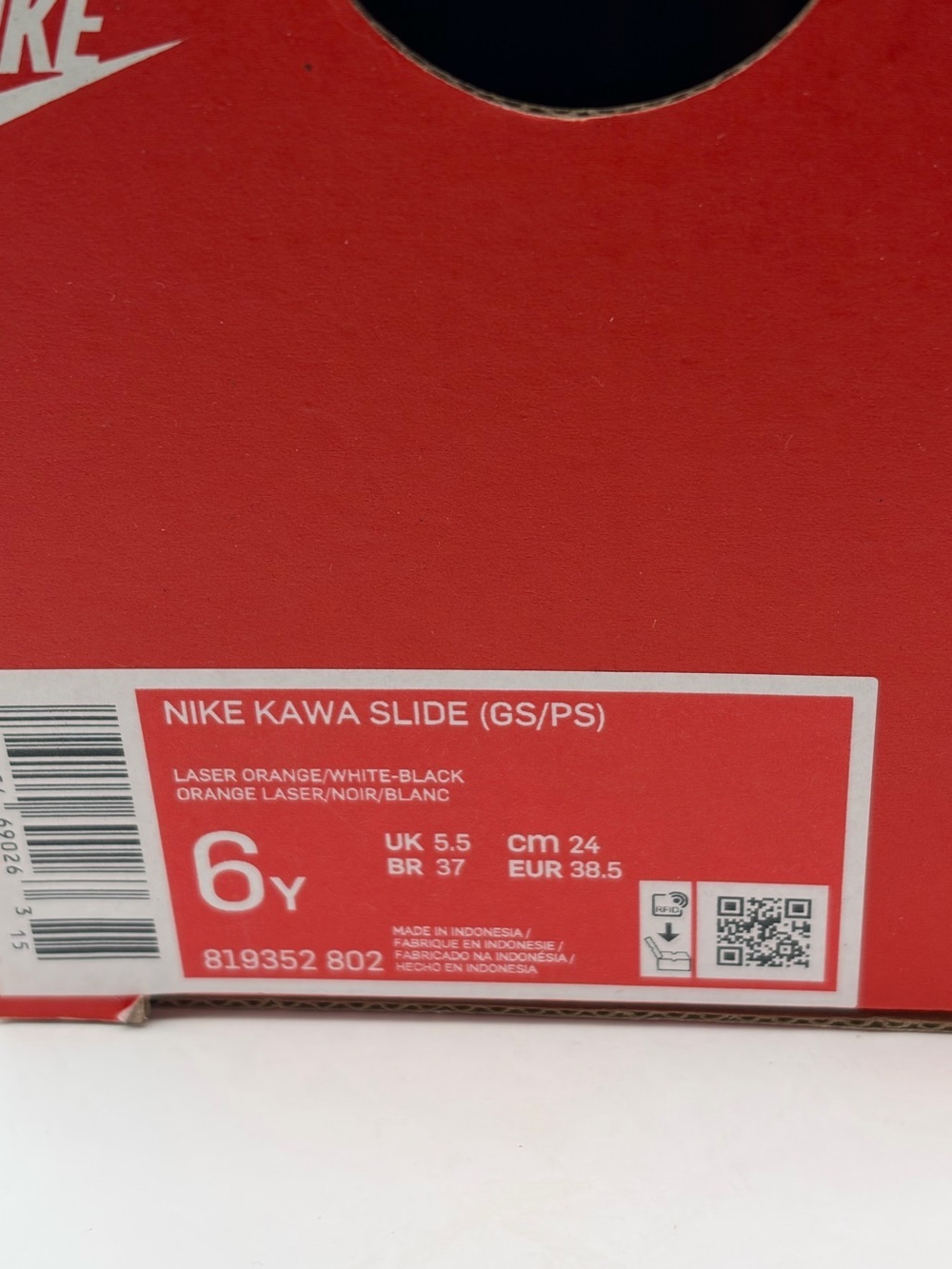Nike  Slide Sandals LASER ORANGE/WHITE-BLACK - Picture 9 of 9